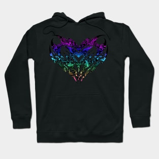 Trippy Tribal Heart Mandala Hoodie